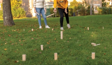 Medinis kubb rinkinys, gaminio naudojimo vaizdas