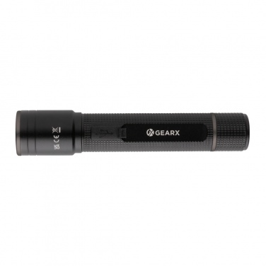 Logotrade reklaminiai produktai nuotrauka: Gear X RCS perdirbto aliuminio USB įkraunamas žibintuvėlis