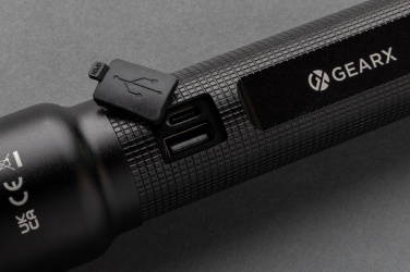 RCS perdirbto aliuminio USB įkraunamas didelio našumo žibintuvėlis, detalus vaizdas