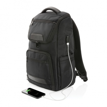 Logotrade reklaminiai produktai nuotrauka: Swiss Peak AWARE™ RPET Voyager 15,6 colių nešiojamojo kompiuterio kuprinė