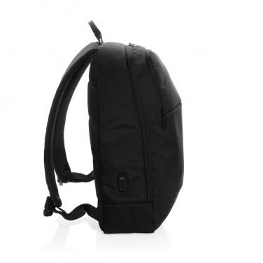 Swiss Peak AWARE™ moderni 15,6 colių nešiojamojo kompiuterio kuprinė, detalus vaizdas, juodas (1)