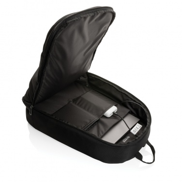Swiss Peak AWARE™ moderni 15,6 colių nešiojamojo kompiuterio kuprinė, detalus vaizdas, juodas (3)