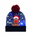 Kalėdinė megzta beanie LED, Mėlyna