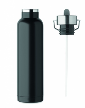 Dvigubų sienelių gertuvė 660 ml, Juoda – detalės vaizdas 5