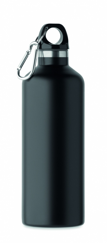 Dvigubų sienelių gertuvė 500 ml, Juoda – produkto nuotrauka