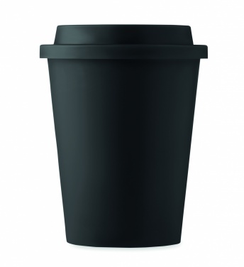 Dvigubos sienelės stiklinė PP 300 ml, Juoda – detalės vaizdas 2