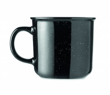 Keraminis vintažinis puodelis 400 ml, Juoda – detalės vaizdas 2