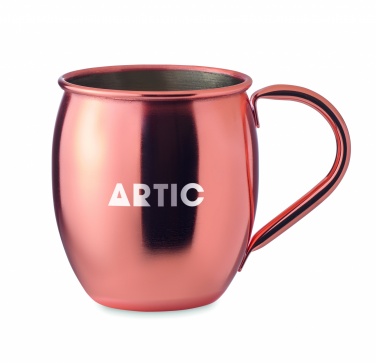 Kokteilių varinis puodelis 400 ml su logotipu – detalės vaizdas 5, Mattas Auksas