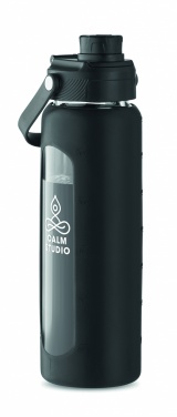Stiklinis butelis su silikoniniu dėklu 750 ml su logotipu – detalės vaizdas 4