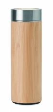 Dvigubos sienelės bambukinė kolba 400ml