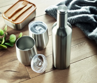 Dvigubų sienelių gertuvės ir 2 puodelių rinkinys CHIN SET – detalės vaizdas 4