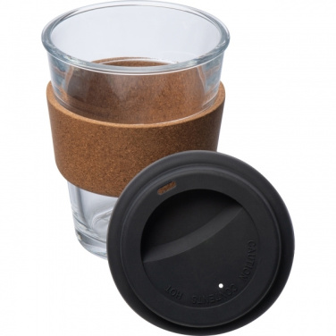 Stiklinis gėrimo puodelis WROCŁAW 350ml, skaidrus – detalės vaizdas 2
