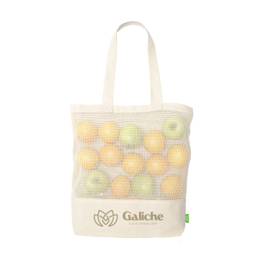 Logotrade reklaminiai produktai nuotrauka: Natura Organic Mesh Shopper (180 g/m²) pirkinių krepšys