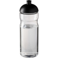 H2O Active® Eco Base 650 ml sportinis buteliukas su kupoliniu dangteliu, Skaidrus / vientisas juodas