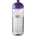 H2O Active® Eco Base 650 ml sportinis buteliukas su kupoliniu dangteliu, Skaidrus / violetinis