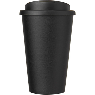 Americano® Eco 350 ml termo puodelis iš perdirbto plastiko su dangteliu, Juoda / juoda – detalės vaizdas 2