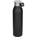 „Grom“ 650 ml RCS perdirbto nerūdijančio plieno vandens butelis, Vientisa juoda