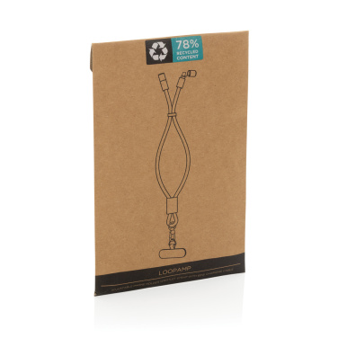 Logotrade verslo dovanos nuotrauka: „LoopAmp RCS RPET“ reguliuojamas telefono riešo dirželis, 60 W laidas