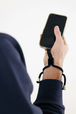 Logotrade reklaminiai produktai nuotrauka: „CarryLoop RCS“ perdirbto PET reguliuojamo dydžio telefono laikiklis su apyranke