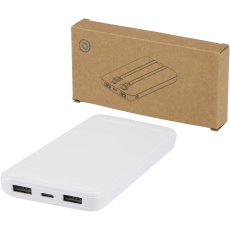 „Adhil“ 10 000 mAh 10 W perdirbto plastiko išorinė baterija su 2 integruotais laidais
