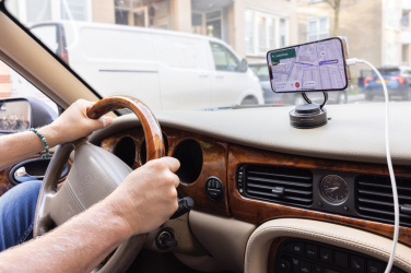 Logotrade firminės dovanos nuotrauka: „Terra 360 RCS“ perdirbto plastiko universalus telefono laikiklis