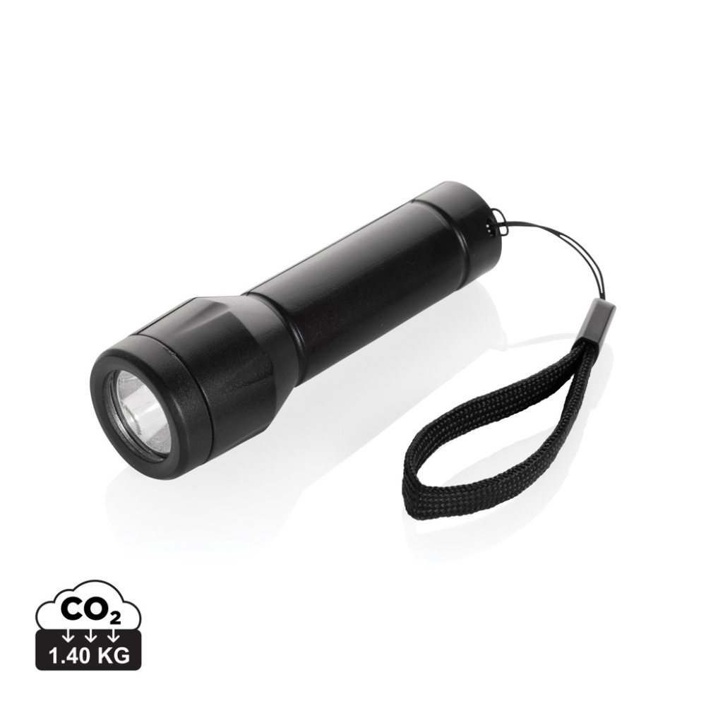 Logotrade reklaminiai produktai nuotrauka: „Flara RSC“ perdirbto plastiko USB įkraunamas žibintuvėlis