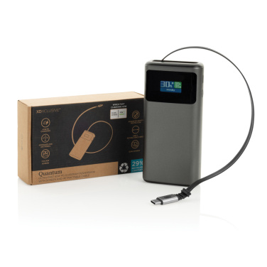 Logotrade dovana nuotrauka: „Quantum RCS“ itin greita PD45W 10 000 mAh išorinė baterija su ekranu