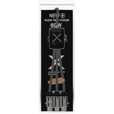 Logotrade reklaminiai produktai nuotrauka: SCX.design C33 60W C tipo įkrovimo laidas su dvigubu šviečiančiu logotipu