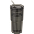Archer 480 ml dvigubos sienelės plastikinės stiklinės, Juoda