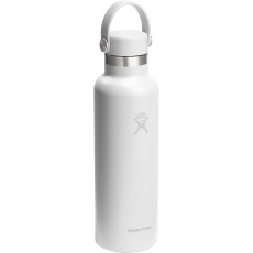 „Hydro Flask Standard Mouth“ 621 ml izoliuotas nerūdijančio plieno vandens butelis su šiaudiniu dangteliu