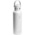 „Hydro Flask Standard Mouth“ 621 ml izoliuotas nerūdijančio plieno vandens butelis, Balta
