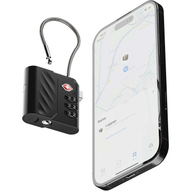 „Xtorm Lock Tag TSA“ kodinė spyna su vietos nustatymo sekikliu, gaminio vaizdas, Juoda (5)