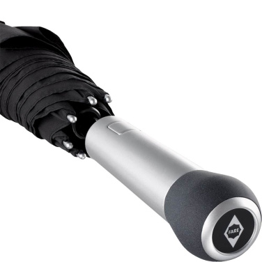 FARE® Gearshift vidutinio dydžio skėtis su pavarų svirties rankena su logotipu, juoda (waterSAVE®) – detalės vaizdas 7