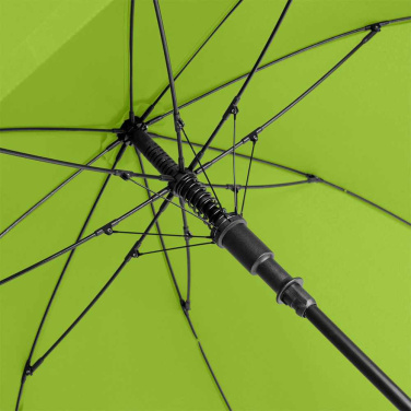 FARE audrai atsparus automatinis skėtis Windproof PLUS 105 cm su logotipu, laimo žalia – detalės vaizdas 6