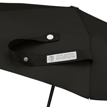 FARE® Whiteline automatinis kišeninis skėtis su baltomis detalėmis su logotipu, juoda – detalės vaizdas 10
