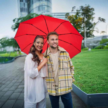 FARE® Jumbo® golfo kišeninis skėtis su 10 segmentų su logotipu, raudona – detalės vaizdas 2