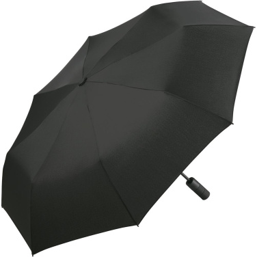 FARE® Profile automatinis mini skėtis su padangos protektoriaus dizainu su logotipu, juoda – produkto nuotrauka