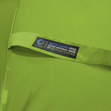 FARE® ÖkoBrella kišeninis skėtis su medine rankena su logotipu, laimo žalia (waterSAVE®) – detalės vaizdas 8