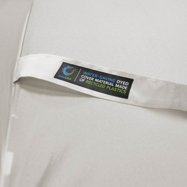 FARE® ÖkoBrella kišeninis skėtis su medine rankena su logotipu, natūrali balta (waterSAVE®) – detalės vaizdas 8