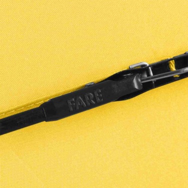 FARE® automatiškai atsidarantis kišeninis skėtis su logotipu, geltona – detalės vaizdas 8
