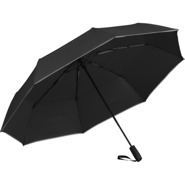 FARE® Jumbomagic® Windfighter® 2.0 automatinis golfo kišeninis skėtis su logotipu, juoda (waterSAVE®) – detalės vaizdas 2