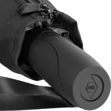 FARE® Jumbomagic® Windfighter® 2.0 automatinis golfo kišeninis skėtis su logotipu, juoda (waterSAVE®) – detalės vaizdas 7