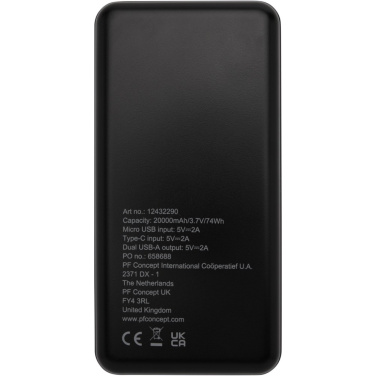 Loop 20 000 mAh išorinė baterija iš perdirbto plastiko – vaizdas iš galo