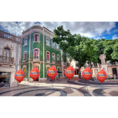 Besisukanti 3D reklaminė vėliava su logotipu A 92×130 cm
