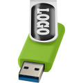 Rotate USB 3.0 atmintinė su iškiliu lipduku, Kalkės
