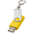 Rotate USB atmintinė su raktų žiedu, Geltona