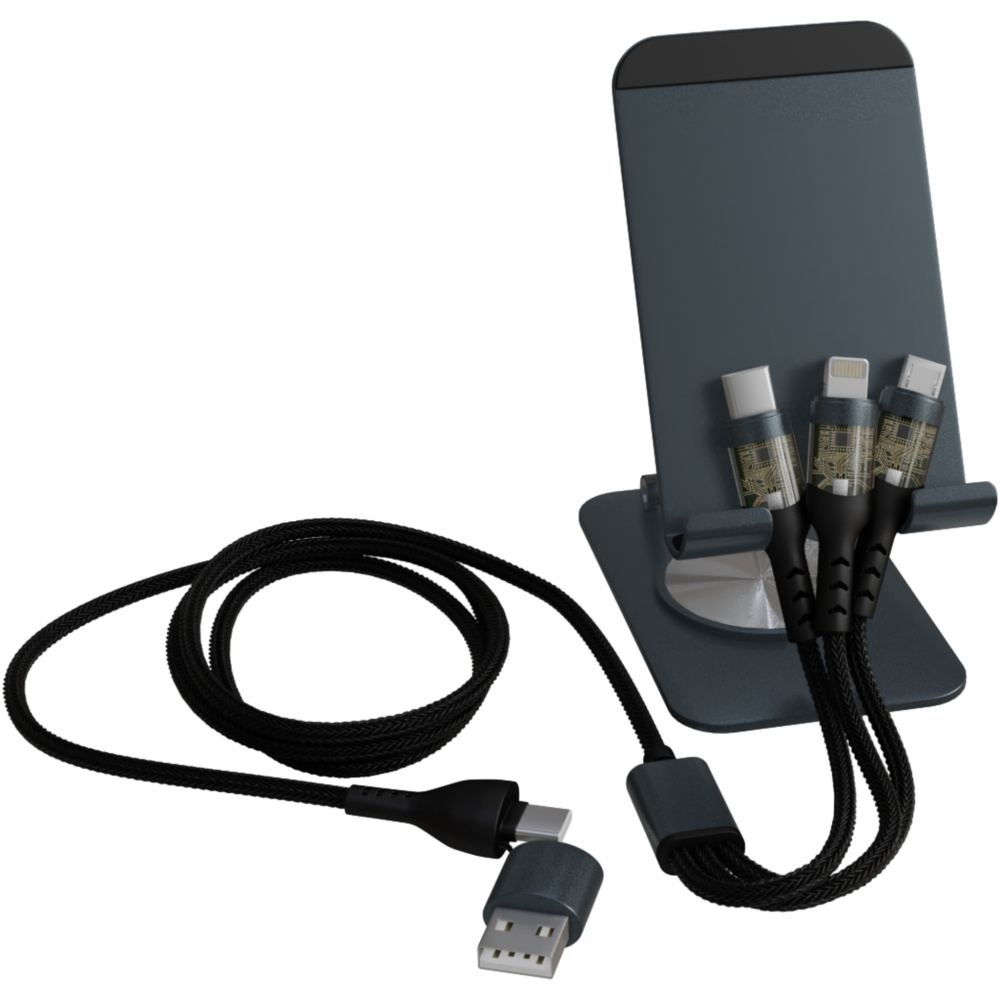 SCX.design O32 sulankstomas telefono stovas su 3 viename įkrovimo laidu, gaminio vaizdas