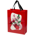 Smartfold 210 g/m² popierinis maišelis su juostelėmis ir blizgiu laminavimu - 31 x 12 x 39 cm, Juoda