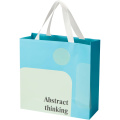 Smartfold 210 g/m² popierinis maišelis su juostelėmis ir blizgiu laminavimu - 31 x 12 x 31 cm, Balta