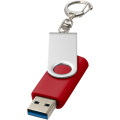 Rotate USB atmintinė USB 3.0 naudodami raktų pakabuką, Raudona